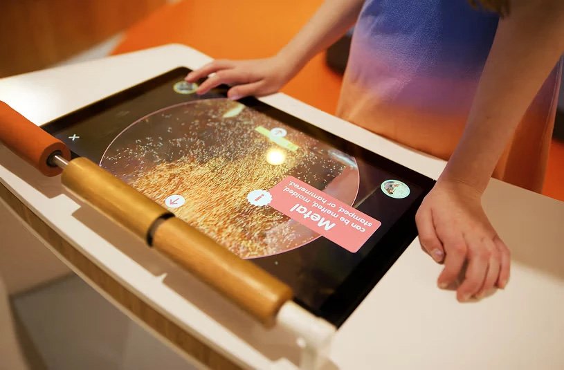 Interactive museum touchscreen placeholder